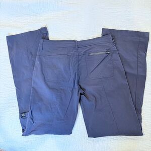 Prana convertible zip off cargo hike pants blue/gray women size 6